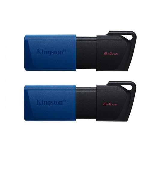 Kingston 64GB USB3.2 Gen 1 DataTraveler Exodia M (Black + Blue) - 2 Pieces, 