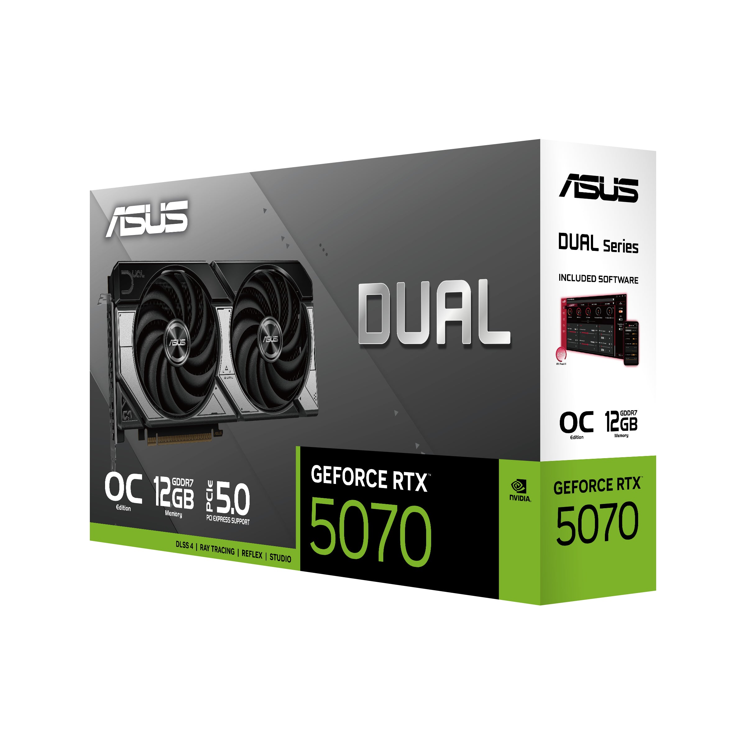 Placa video ASUS GeForce RTX 5070 Dual OC 12GB GDDR7 "DUAL-RTX5070-O12G"