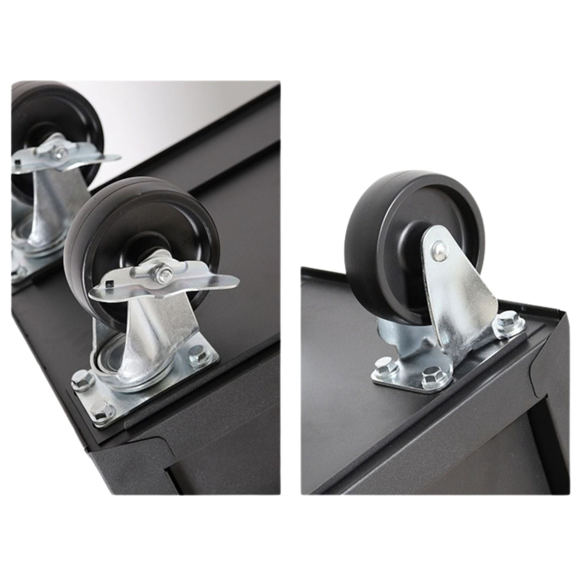Dulap Mobil pentru Scule, 7 Sertare, cu Incuietoare, pe Roti cu Frana, Maner Lateral, 61.5 x 33 x 79 cm, Negru