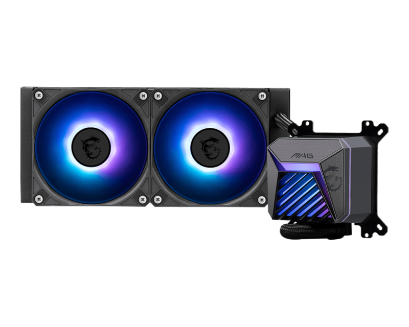 Cooler Procesor MSI MAG CORELIQUID A15 240 AIO NEGRU, marime radiator 240mm, 2 ventilatoare ARGB GEN2, Viteza ventilatoare: 500-2500 RPM +/- 10%, Viteza pompa: 3400 +/- 10%, Suport AMD: AM4/AM5, suport INTEL: LGA 1700/1851, Airflow: 64.89 CFM, Nivel de zg