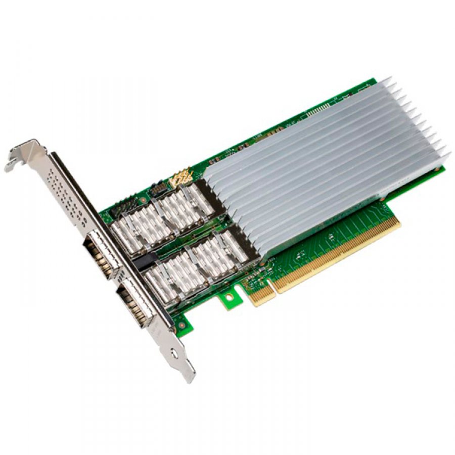 Intel Ethernet Network Adapter E810-CQDA2 100GbE dual ports QSFP28 PCIe 4.0x16 iWARP/RDMA RoCEv2/RDMA (Low Profile and Full Height brackets included) bulk, 
