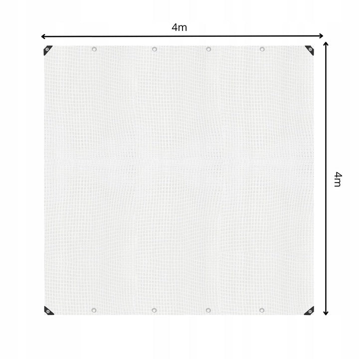 Prelata din polietilena impermeabila laminata, 100g/m2, 4x4 m, alb transparent