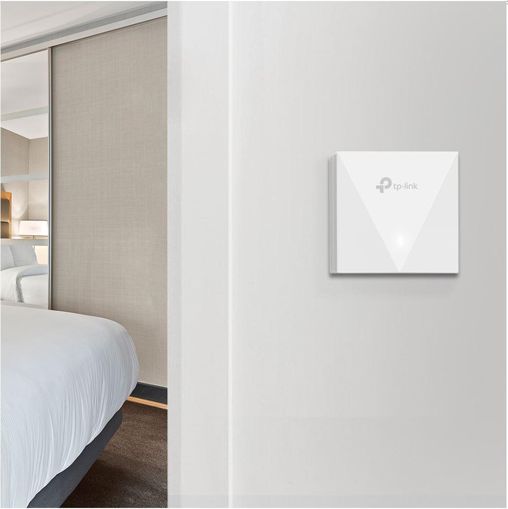ACCESS POINT TP-LINK wireless AX3000 Mbps dual band Wall Plate WiFi 6, 2x10/100/1000 Mbps Ethernet Ports (1xPoE OUT)2 antene interne,IEEE802.3af/at PoE,de perete "EAP650-Wall"