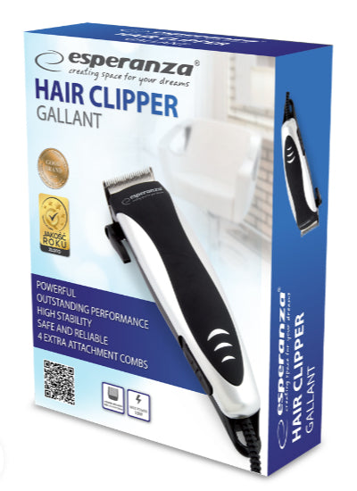 Aparat de tuns cu fir Esperanza Gallant EBC005 Negru/Gri "EBC005"