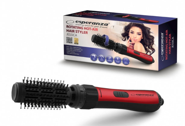 Perie de par rotativa Esperanza Jessica EBL008 50mm 1000W Negru "EBL008"
