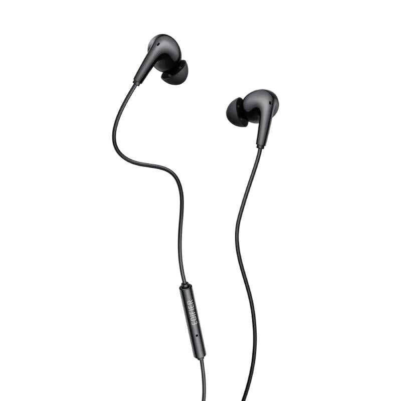 CASTI Edifier, cu fir, intraauriculare - butoni, pt smartphone, microfon pe fir, conectare prin USB-C, buton in-line, negru, "P230-BK", (timbru verde 0.18 lei)