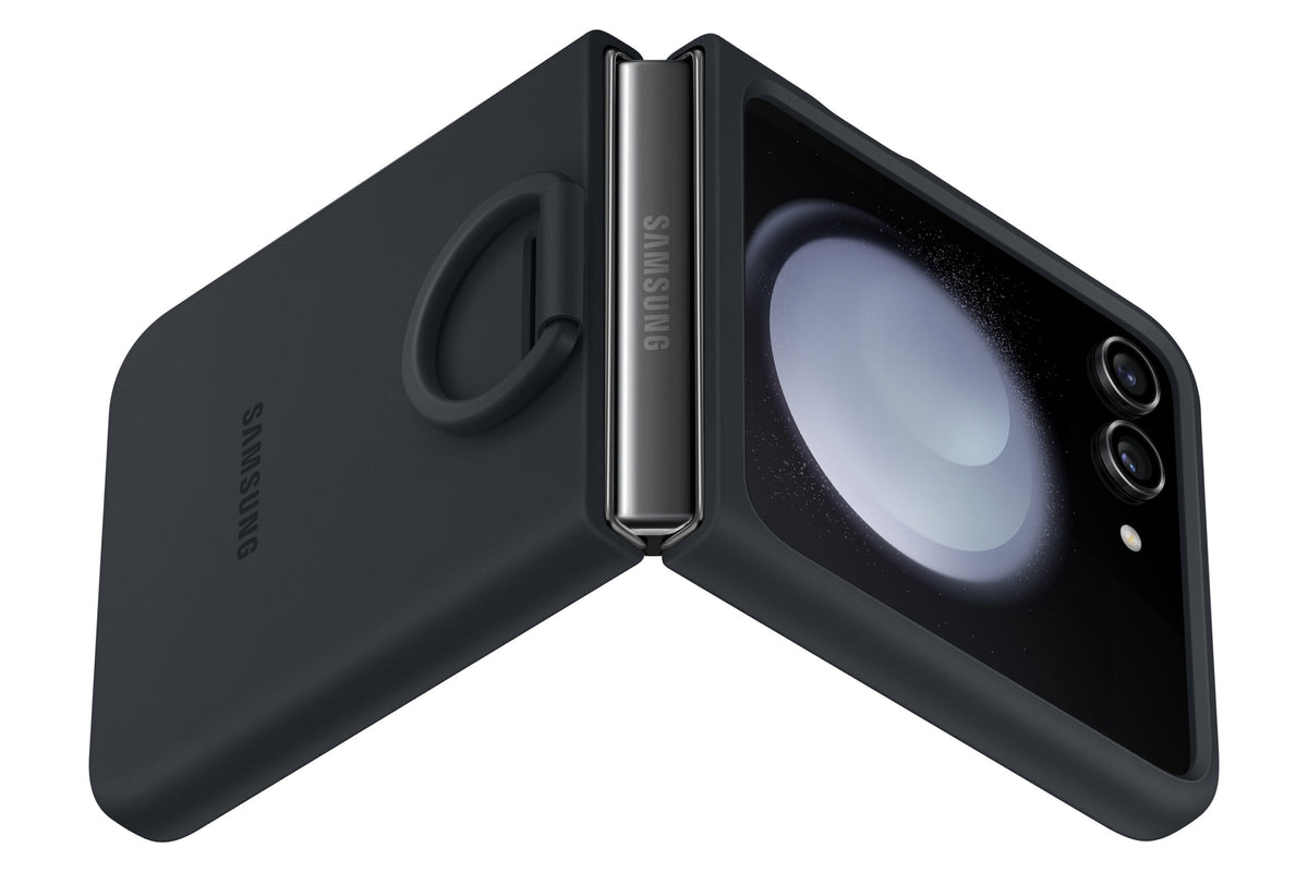 Husa Silicone Case with Ring pentru Galaxy Flip5, Indigo 