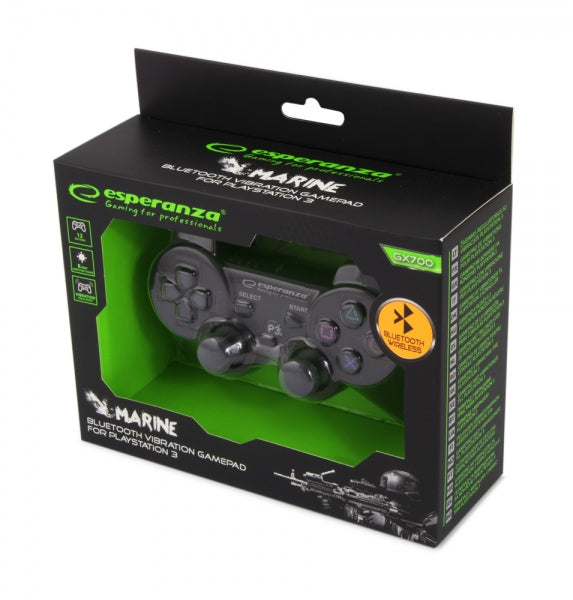 Gamepad Esperanza Marine EGG109K cu vibratii Bluetooth PS3 Negru "EGG109K"