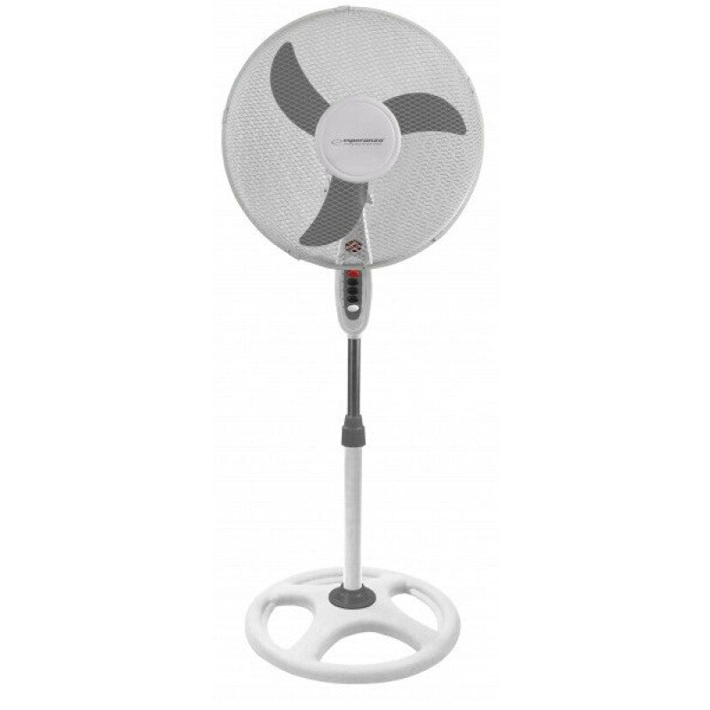 Ventilator cu picior Esperanza Typhoon EHF002WE diametru 40cm 50W Alb/Gri 