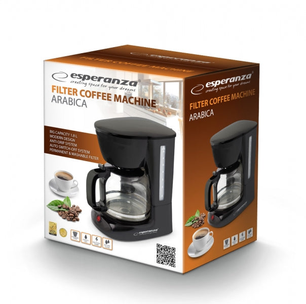Cafetiera Esperanza Arabica EKC005 950W 1.8l Negru "EKC005"