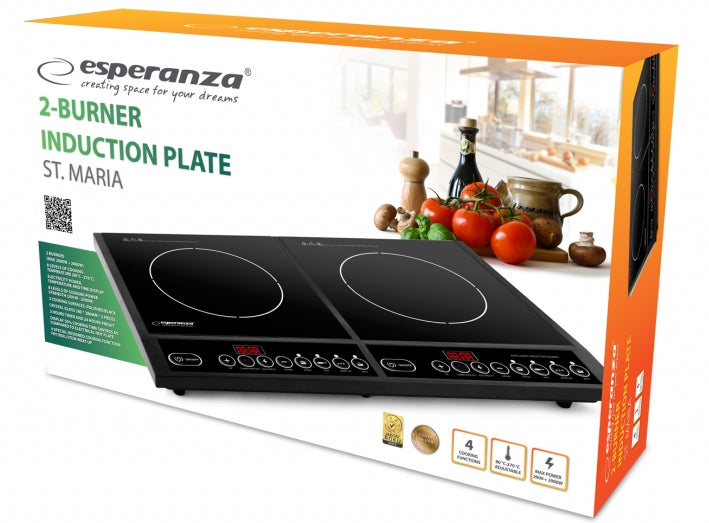 Plita cu inductie Esperanza St. Maria EKH008 2 x 2000W Negru "EKH008"