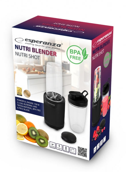 Blender Esperanza Nutri Shot EKM029 700W 6in1 800ml Negru "EKM029"