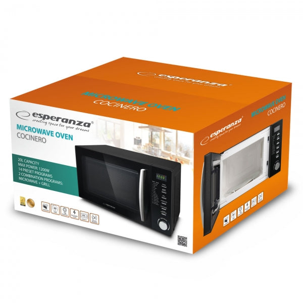 Cuptor cu microunde Esperanza Cocinero EKO010 700W 20l Negru "EKO010"