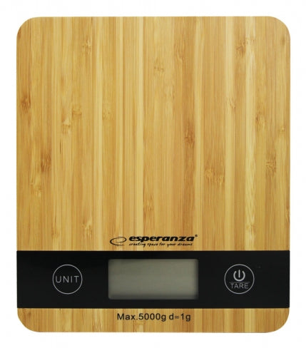 Cantar de bucatarie Esperanza Bamboo EKS005 max. 5kg Maro "EKS005"