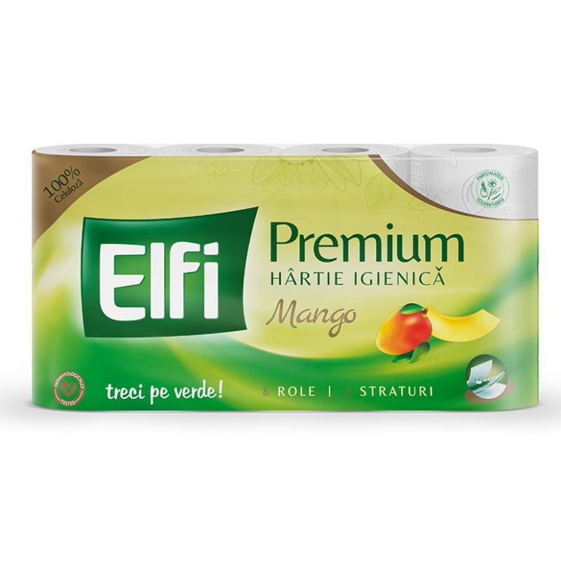 Elfi Premium Hartie Igienica 8ROLE 3STR Mango