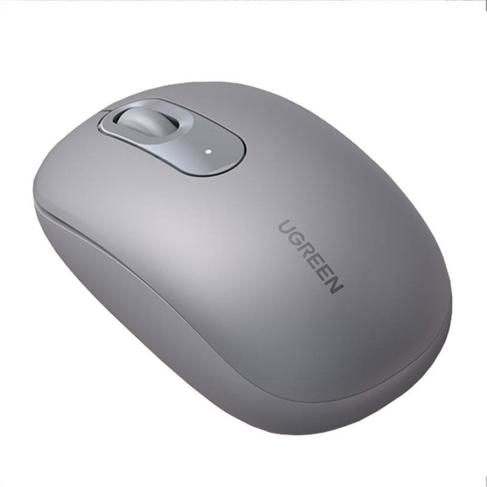 MOUSE Ugreen, "MU105" PC sau NB, wireless 2.4GHz, optic, 3/1 butoane/scroll, 2400 dpi, include baterie, gri "90669" - 6957303896691
