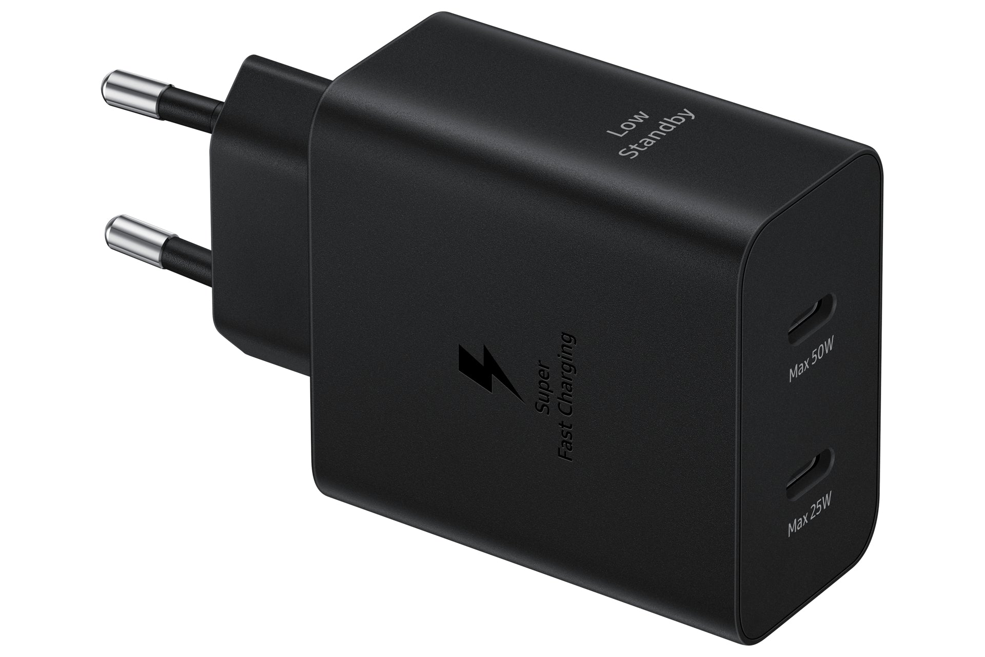 Incarcator de retea EP-T5020XBEGEU 2x USB Type-C + Cablu USB Type-C la USB Type-C Fast Charger 50W Negru "EP-T5020XBEGEU"