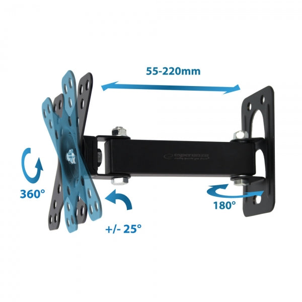 Suport Perete Esperanza Horus ERW011 12" - 50" 20 kg Negru "ERW011"