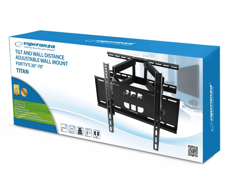 Suport Perete Esperanza Titan ERW012 26"-70" 55kg Negru "ERW012"