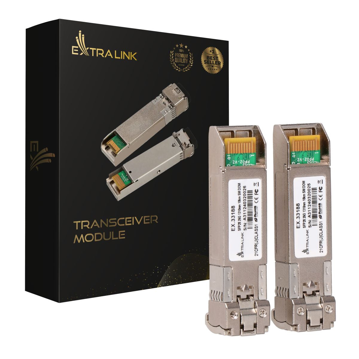 Extralink SFP28 25G 2-Pack 10km DOM "EX.33188"