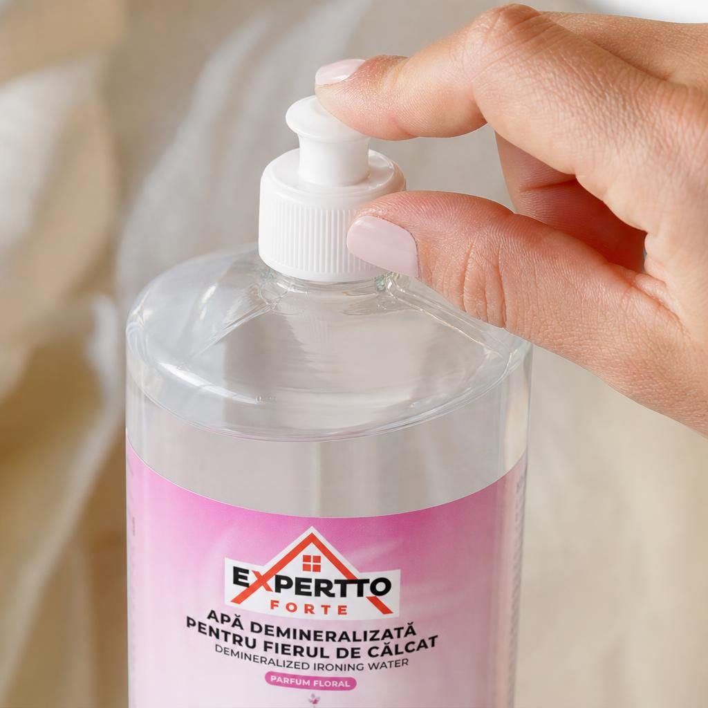 Apa Demineralizata pentru Fierul de Calcat, Expertto, 1 L, cu Aroma Florala