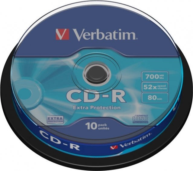 CD-R Verbatim 700MB, 80min, viteza 52x, 10 buc, spindle, 