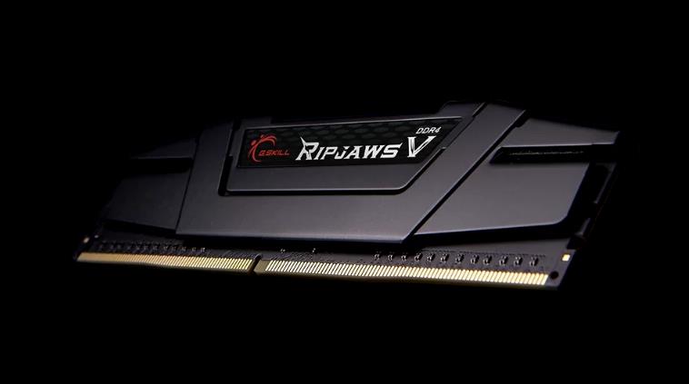 Memorie DDR G.Skill - gaming "Ripjaws V" DDR4 16GB frecventa 3200 MHz, 1 modul, radiator, latenta CL16, "F4-3200C16S-16GVK"