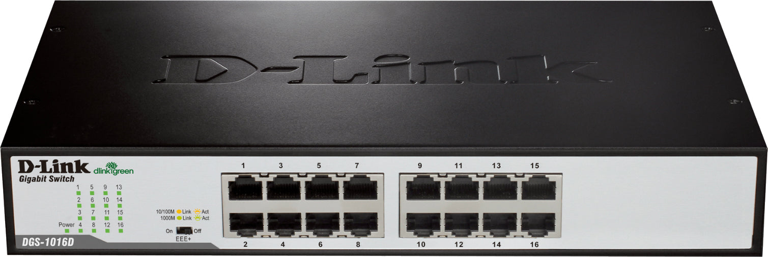 SWITCH D-LINK 16 porturi Gigabit. carcasa metalica, "DGS-1016D"