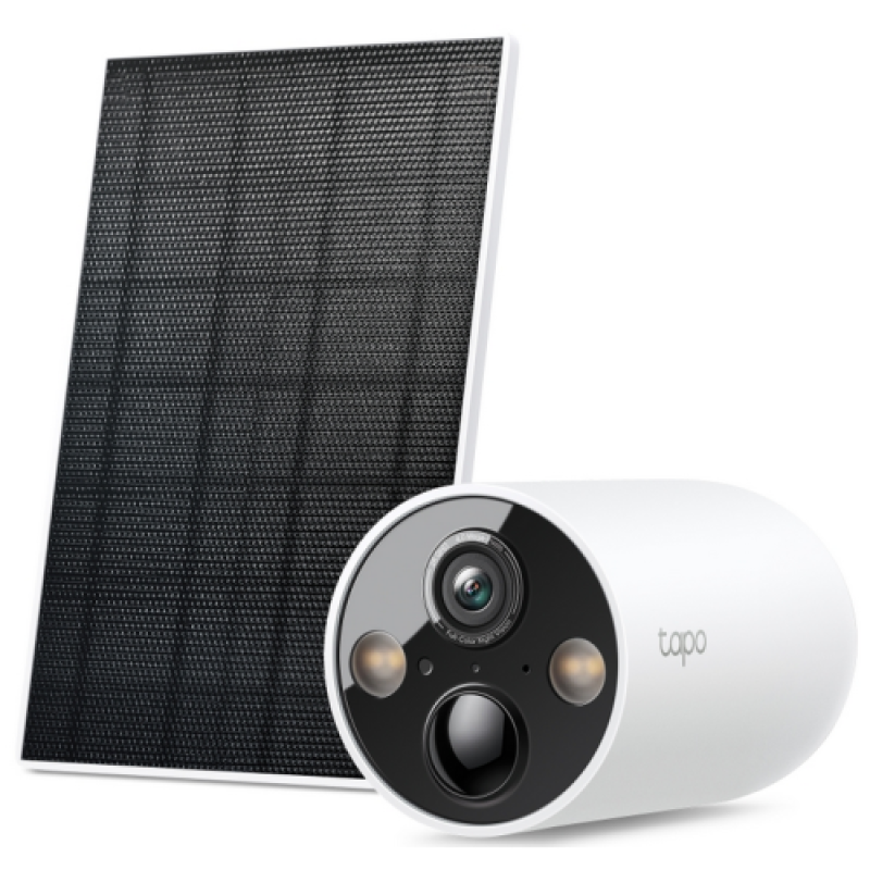 TPL Solar-Powered Security Camera Kit, 1/3" Progressive Scan CMOS Starlight Sensor, Focal Length: 2.1 mm, Field of View: 150° (Diagonal), 134°(Horizontal), 77°(Vertical), 2K QHD 4MP (2560 × 1440 px), 15/20/(25/30)fps
