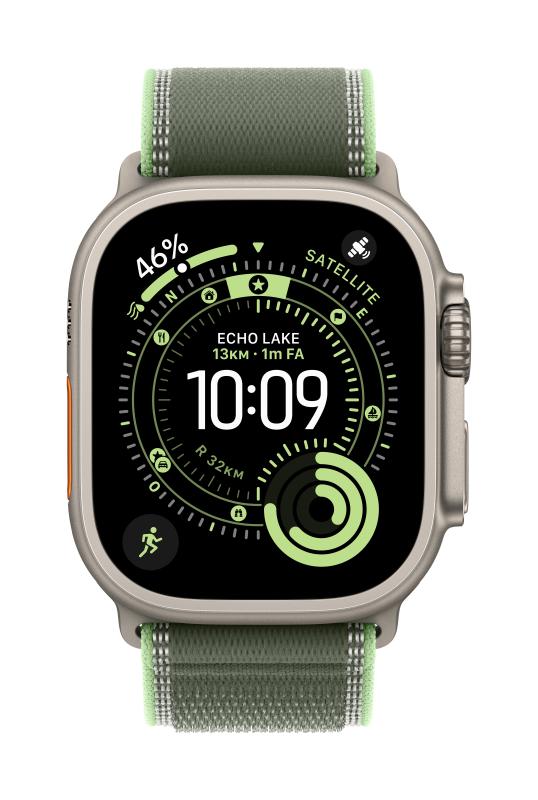Apple AW BAND 49MM TRAIL GN/NEON NAT TITAN S/M
