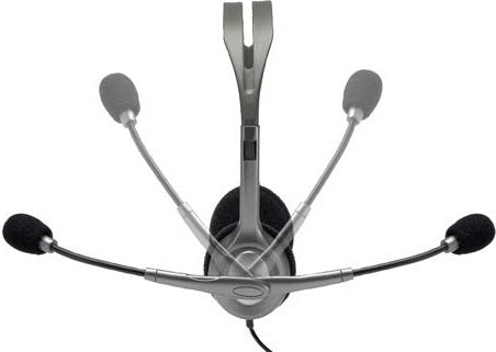 CASTI Logitech, "H110", cu fir, standard, utilizare multimedia, call center, microfon pe brat, conectare prin Jack 3.5 mm x 2, gri, "981-000271"
