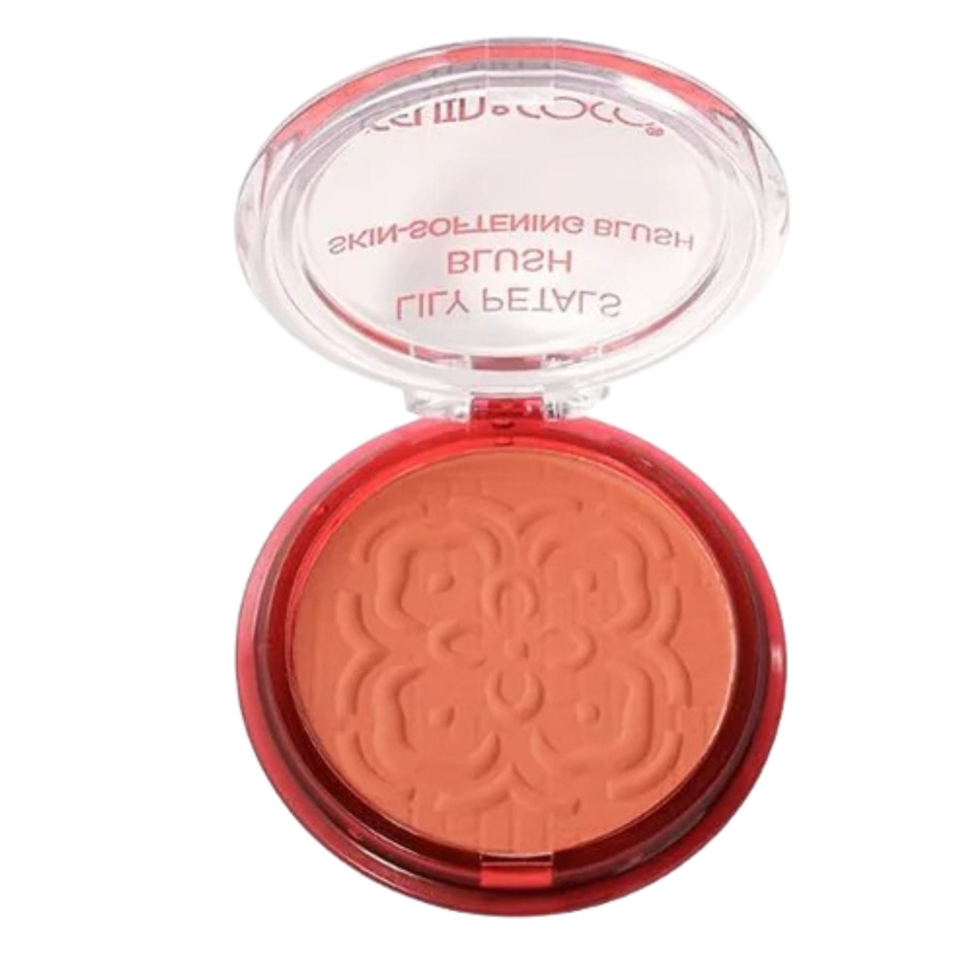 Blush Compact KEVIN & COCO Lily Petals, Model Fantasy, 9.3 g, Finish Natural, Efect Proaspat si Luminos, 7.5 x 7.5 x 2.1 cm, Roz Piersica