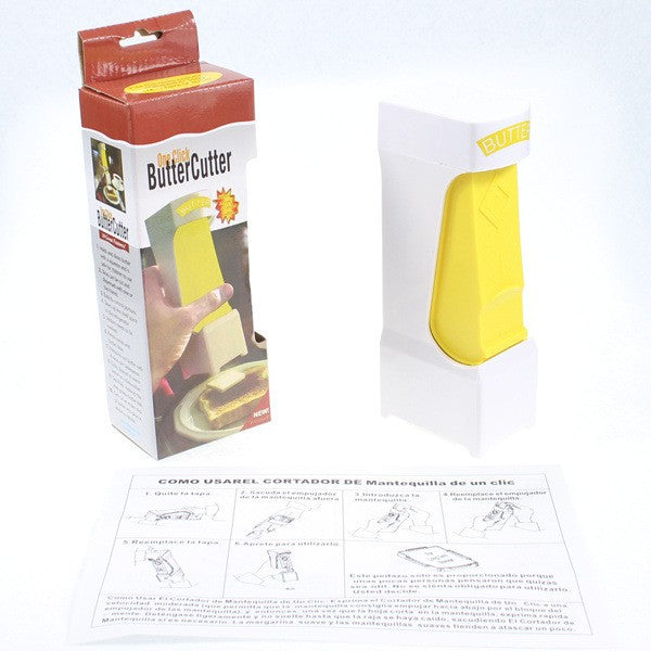 Feliator manual de unt material plastic, design usor si practic, 20x6x8.5 cm, Butter Cutter, alb