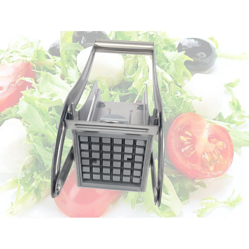 Feliator manual pentru cartofi pai si legume, din inox, cu 2 dimensiuni de feliere, 25.5 x 11.7 cm, argintiu