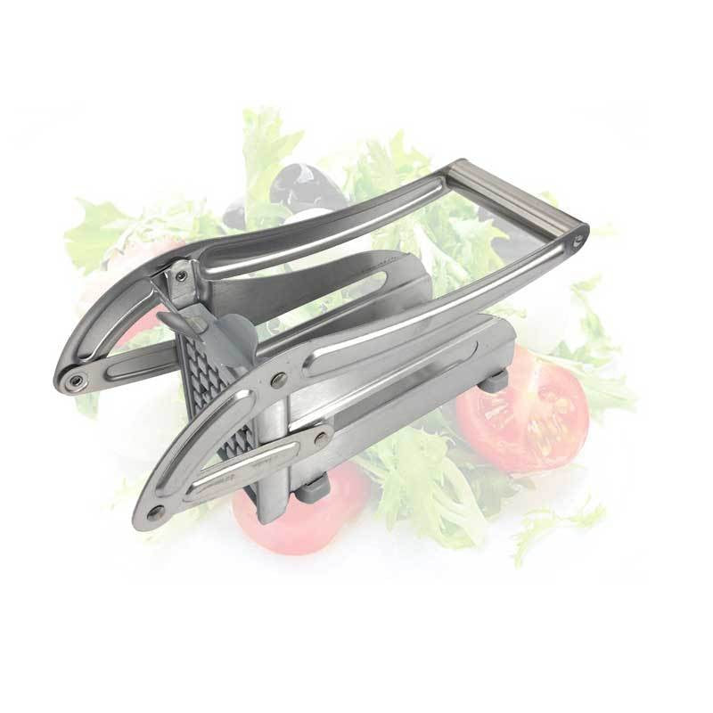 Feliator manual pentru cartofi pai si legume, din inox, cu 2 dimensiuni de feliere, 25.5 x 11.7 cm, argintiu