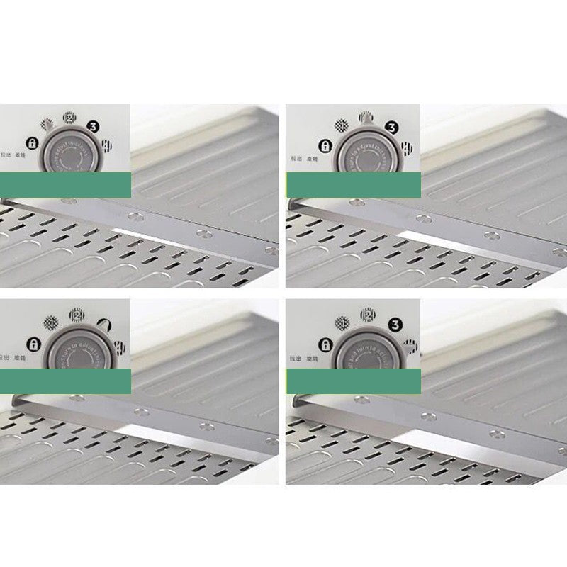 Feliator Manual Multifunctional, Usor de Folosit, pentru Legume, Fructe, Razatoare, Otel Inoxidabil, Accesoriu Bucatarie, 39 x 11.5 x 12.5 cm Alb