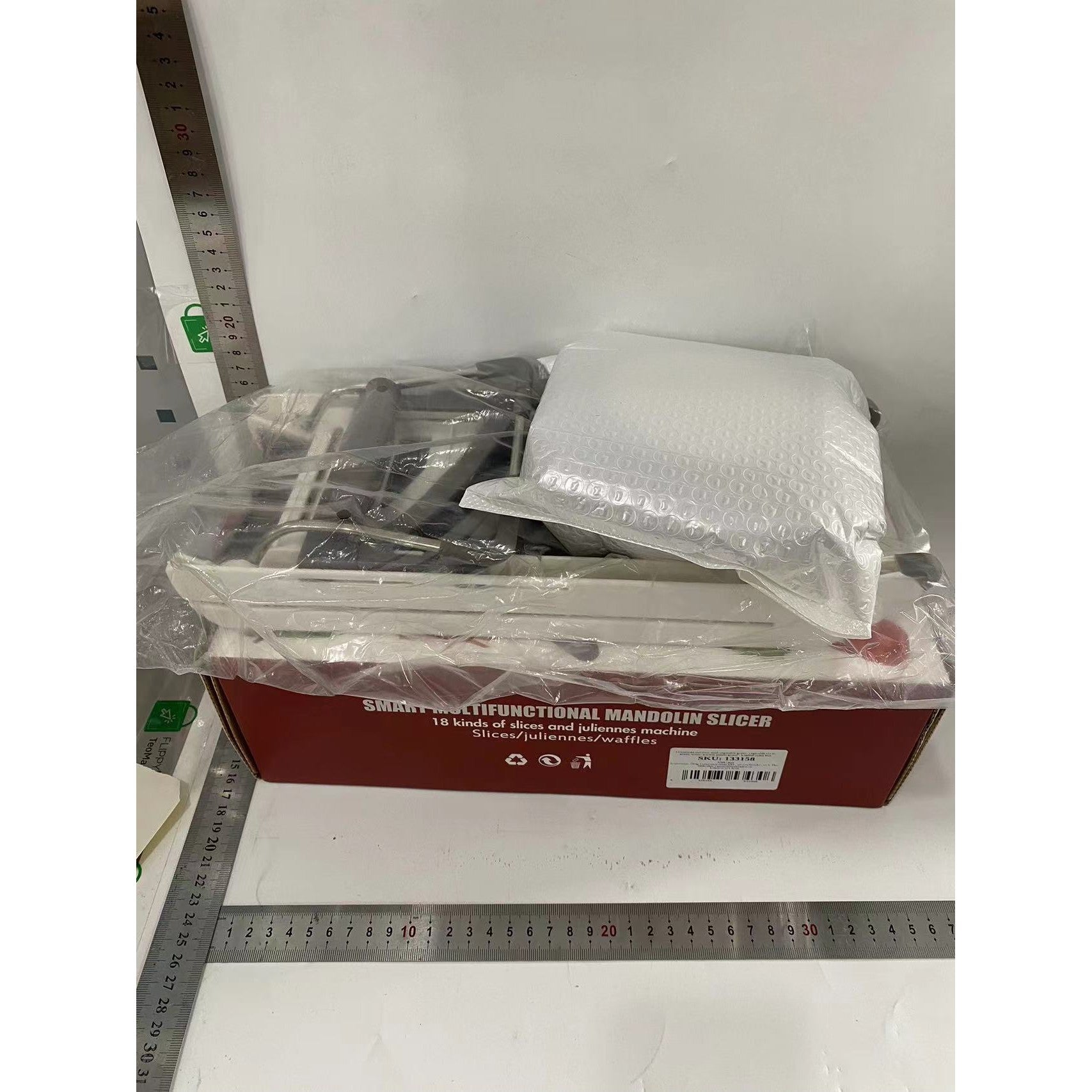 Feliator Manual Multifunctional, Usor de Folosit, pentru Legume, Fructe, Razatoare, Otel Inoxidabil, Accesoriu Bucatarie, 39 x 11.5 x 12.5 cm Alb