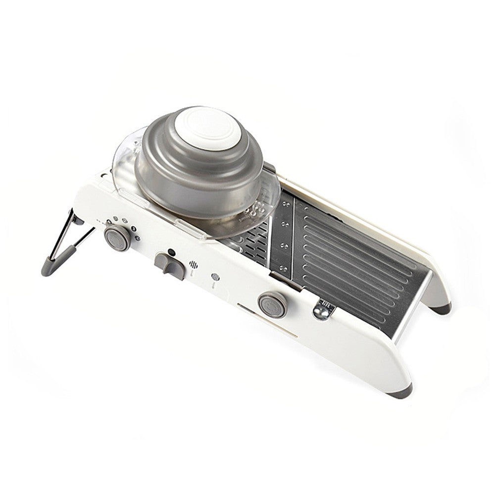 Feliator Manual Multifunctional, Usor de Folosit, pentru Legume, Fructe, Razatoare, Otel Inoxidabil, Accesoriu Bucatarie, 39 x 11.5 x 12.5 cm Alb