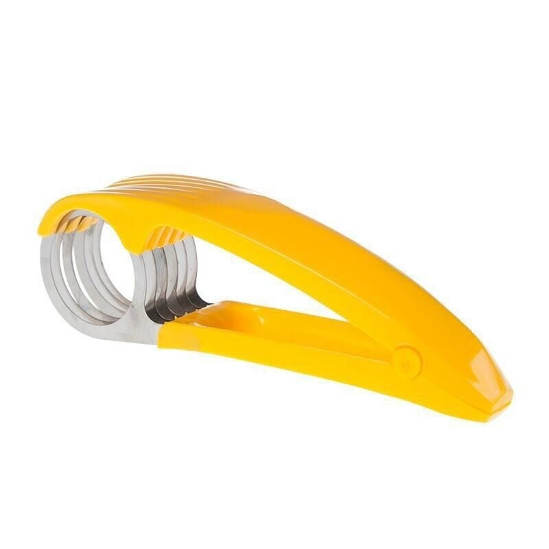 Feliator pentru Alimente, Accesoriu pentru Bucatarie, Cutit pentru Legume si Fructe, Model Banana, Ergonomic, 17.5x5x4 cm, Galben