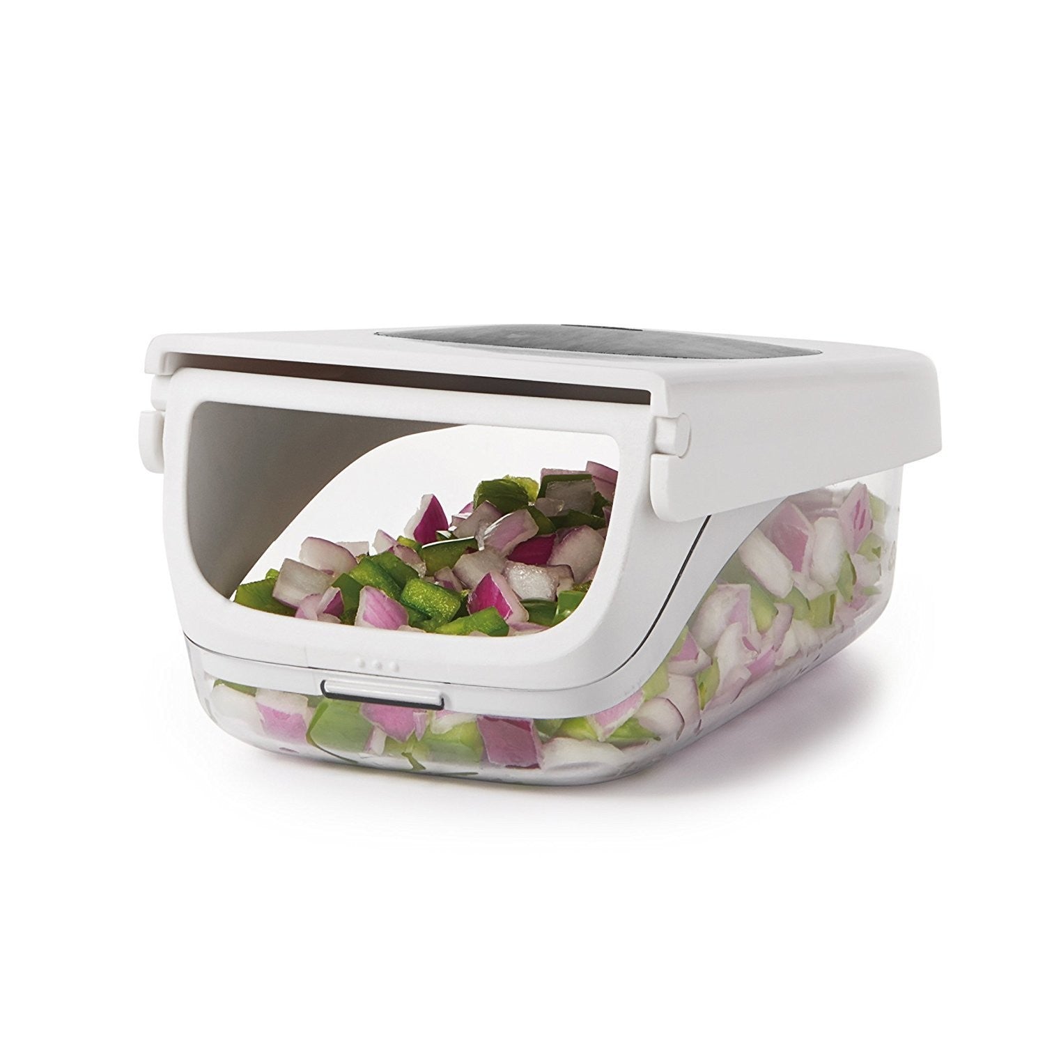 Feliator pentru Legume, Ustensila Bucatarie, Presa Manuala pentru Carfoi Pai, Multifunctional, 20x12.5x10 cm, ABS, Alb