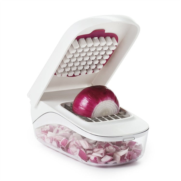 Feliator pentru Legume, Ustensila Bucatarie, Presa Manuala pentru Carfoi Pai, Multifunctional, 20x12.5x10 cm, ABS, Alb