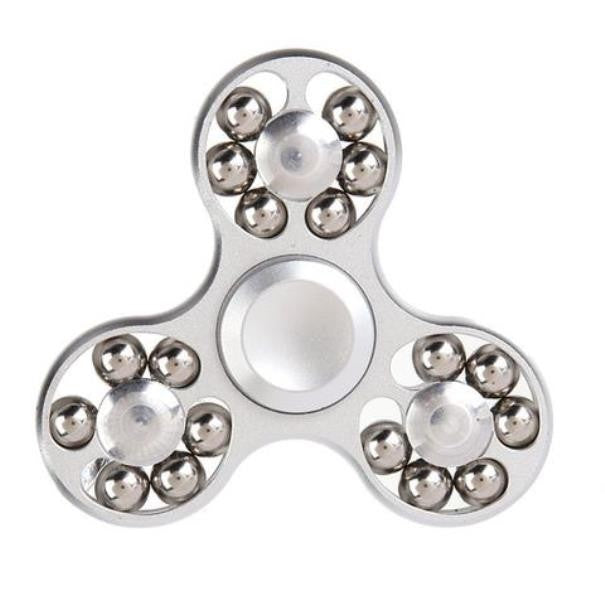 Fidget Spinner 18 Balls, Argintiu