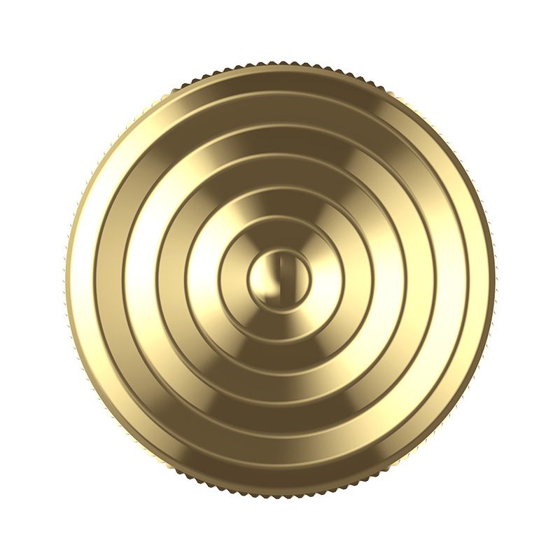 Fidget Spinner Titirez Anti Stress, Tip Pandativ / Breloc, Ondulatii Mari, Otel Inoxidabil, 30x30x8 mm, Auriu
