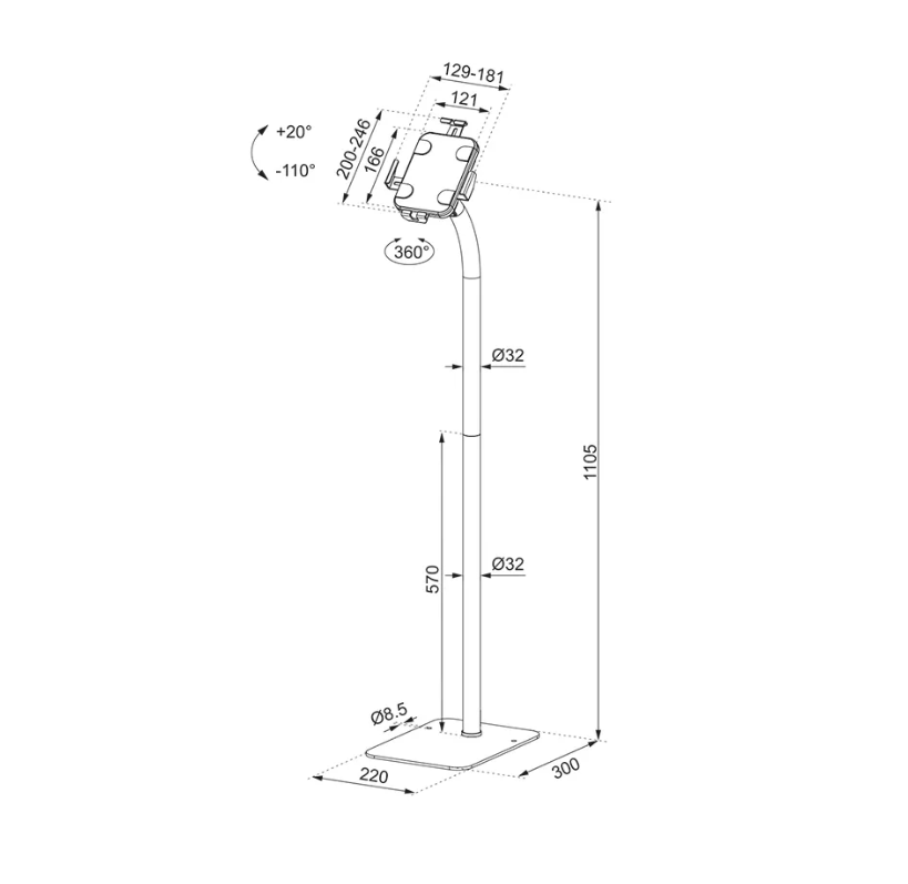 Neomounts Stand podea NM 7,9