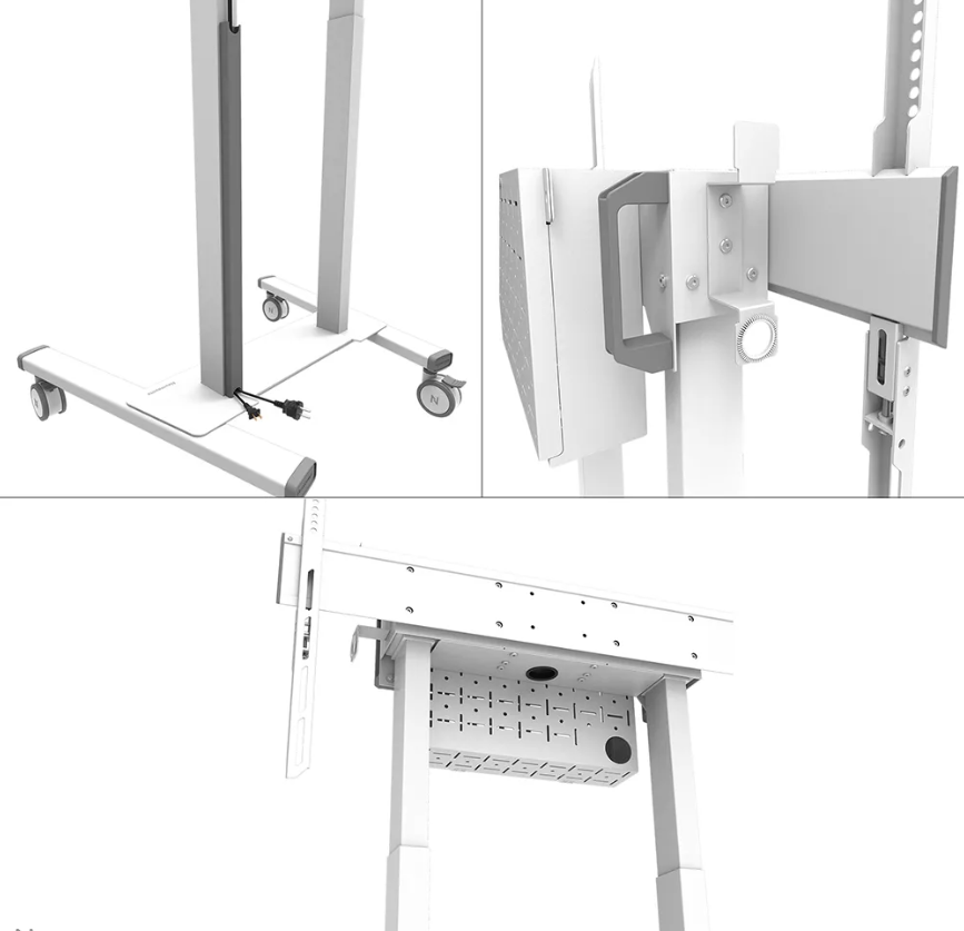 NM NWS Stand mobil motorizat 37"-100" wh "FL55-875WH1"