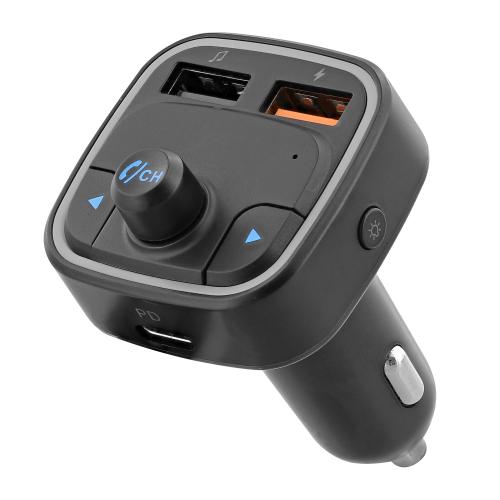 TNB Bluetooth FM transmitter + hands free kit and fast charge - Negru 
