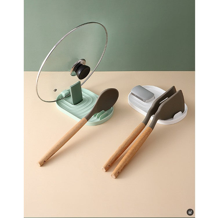 Suport Pliabil, pentru Capace, Linguri, Multifunctional, Plasare pe Blatul de Bucatarie, 11.5 x 18 x 2.2 cm, Roz
