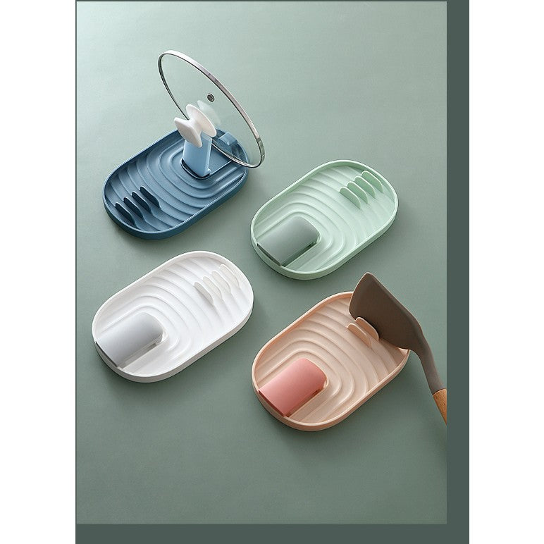 Suport Pliabil, pentru Capace, Linguri, Multifunctional, Plasare pe Blatul de Bucatarie, 11.5 x 18 x 2.2 cm, Roz