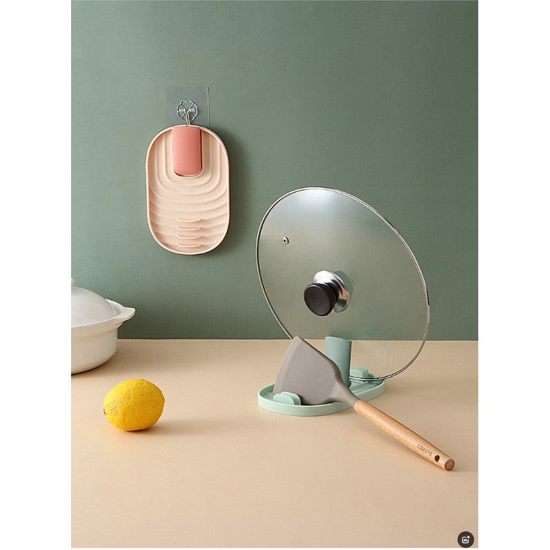 Suport Pliabil, pentru Capace, Linguri, Multifunctional, Plasare pe Blatul de Bucatarie, 11.5 x 18 x 2.2 cm, Roz