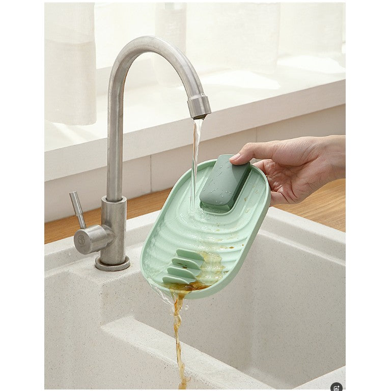 Suport Pliabil, pentru Capace, Linguri, Multifunctional, Plasare pe Blatul de Bucatarie, 11.5 x 18 x 2.2 cm, Roz